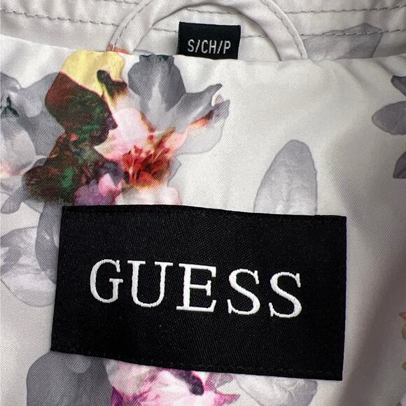 GUESS floral trench jacket NWT New size Small - Picture 7 of 13